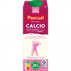 PASCUAL leche desnatada con calcio 1 l